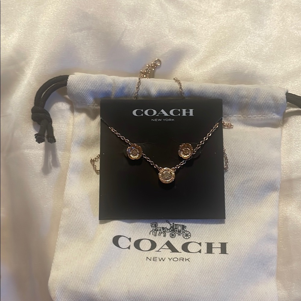 Coach Gold Necklace with Circular Charms
